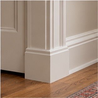 Crisp baseboard and door casing details