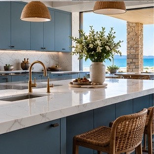 Countertops in a distinct Connecticut residential setting