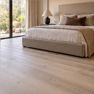 Pale ash bedroom flooring