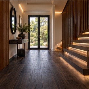 Smoked oak entryway